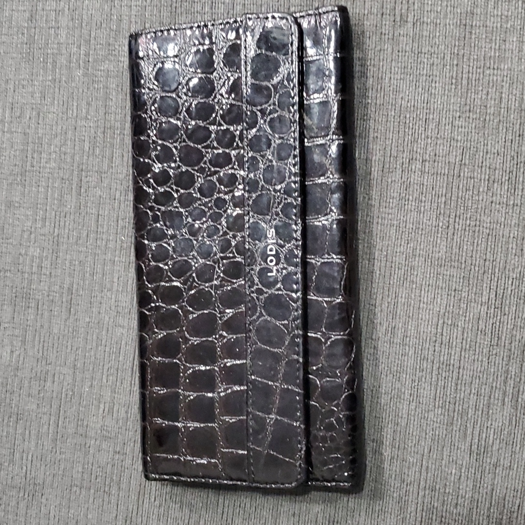 Lodis Black Snake Skin Wallet 1266